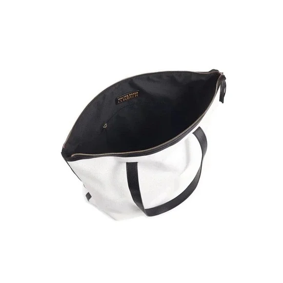 Walter Baker Carly White and Black Canvas Daytripper Bag, New, MSRP $198 - Picture 3 of 8